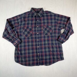 VTG Big Mac Authentic Workwear Flannel Shirt Mens XL 100% Cotton Plaid